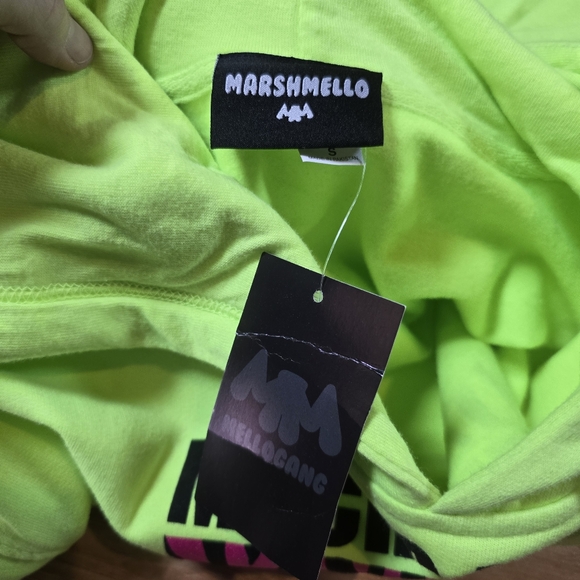 Marshmello Official DJ Mellogang Hoodie Men's Size S Macho Mello Neon Green NWT - Picture 4 of 8